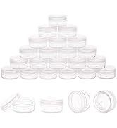 Tiny Cosmetic Containers, 3 Gram 50Pcs Sample Containers with Lids, BPA Free Clear Sample Jars fo...