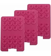 Meroqeel 3 Pack Sticky Silicone Phone Wallet Suction Grip, Adhesive Phone Grips for Back of iPhon...