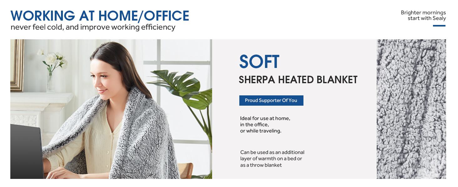 heated sherpa blanket warm and cozy