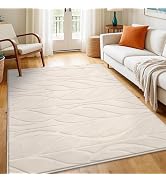 SHACOS Soft Area Rug for Bedroom 3x5 Beige, Washable Non Slip Indoor Rug for Entryway, Fluffy Rug...