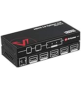 4K@60Hz/1080p@120Hz HDMI 2.0 Splitter 1 in 4 Out, Auto Downscaler with HDR10 &3D, 18Gbps Zero Lat...