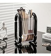 Clear Makeup Brush Holder,Cosmetics Make up Brush Organizer Storage for Vanity,Divided Brush Hold...