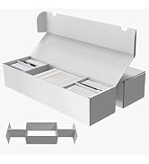 XRACV Trading Card Storage Box, Mtg Storage Card Box with 5-Compartment, Ultra-thin White Cardboa...