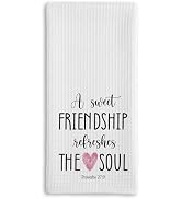 Tsunerrorami Friendship Kitchen Towel, A Sweet Friendship Refreshes The Soul, Christian Hand Towe...