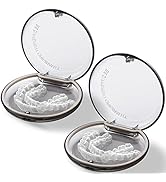 Retainer Case Odorless with Removable Seal Ring, Large Teeth Night Guard Case, Slim Aligner Case ...
