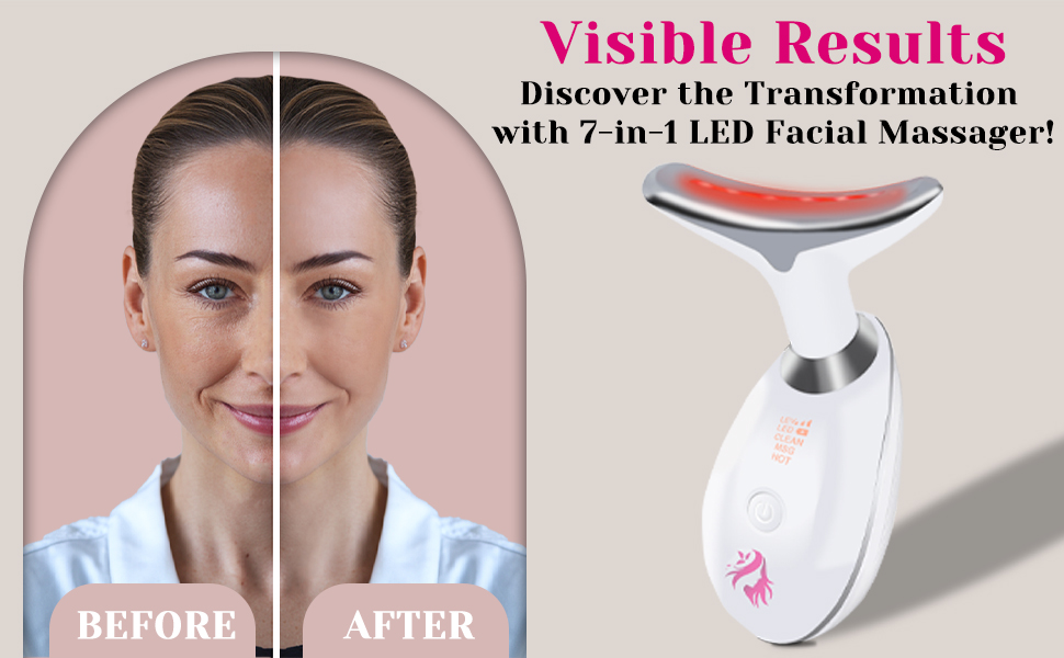 Visible Results Discover the Transformation with 7-in-1 LED Facial Massager