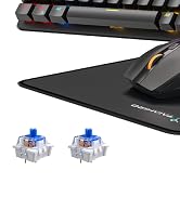 Wireless Gaming Keyboard and Mouse Combo, 98 Keys RGB Backlit Blue Switch Mechanical Keyboard, Er...