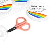 Redtwo Elastic Bracelet String Cord, 0.4mm,0.5mm,0.6mm,0.7mm,0.8mm,1mm Beading Elastic String for...