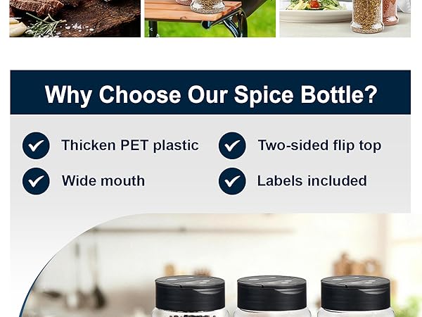 spice shakers with holes and lids