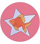 KDHTY Goldfish Pink Mouse Pad,Retro Star Goldfish Mouse Pad,Girly Aesthetic Mousepad for Work Gam...