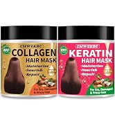 Keratin Hair Mask & Collagen Hair Mask for Damaged Hair, Keratin Hair Treatment, Repair Deep Cond...