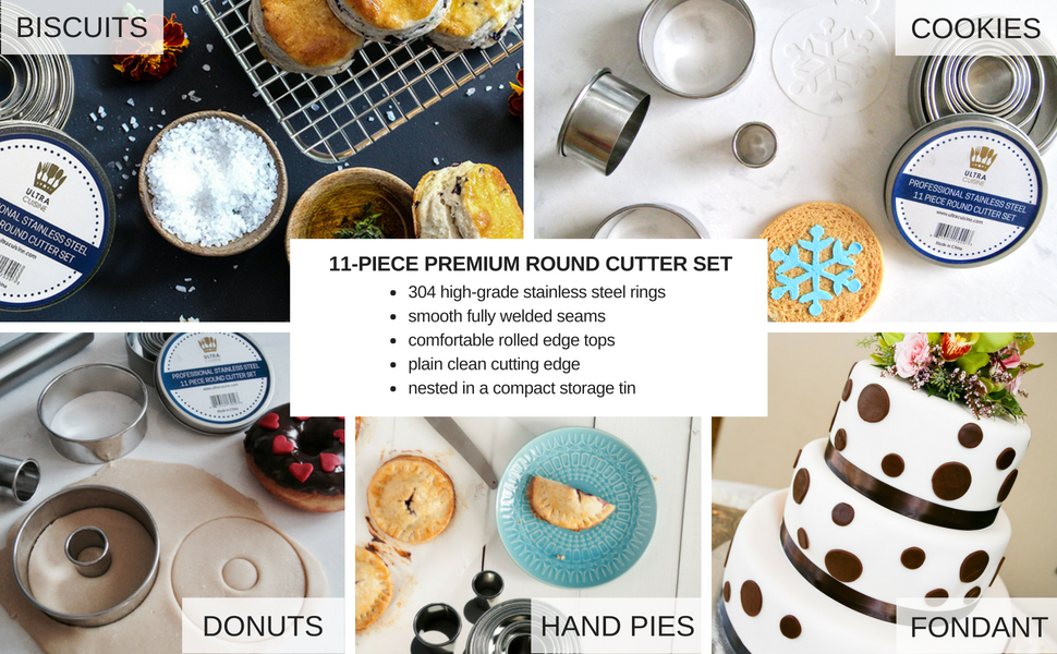 stainless steel pastry cutters round cutout circle cut mold