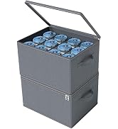 AARAINBOW Pants Organizers and Storage Bins 2 Pcs, Large Fabric Box for Jeans 12 Cell Box Pants O...