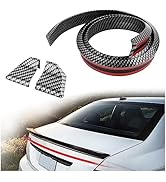 Spoilers for Cars,4.9 Ft Reflective Carbon Fiber Spoiler Rear Spoiler Wing for Car Decorations,Un...