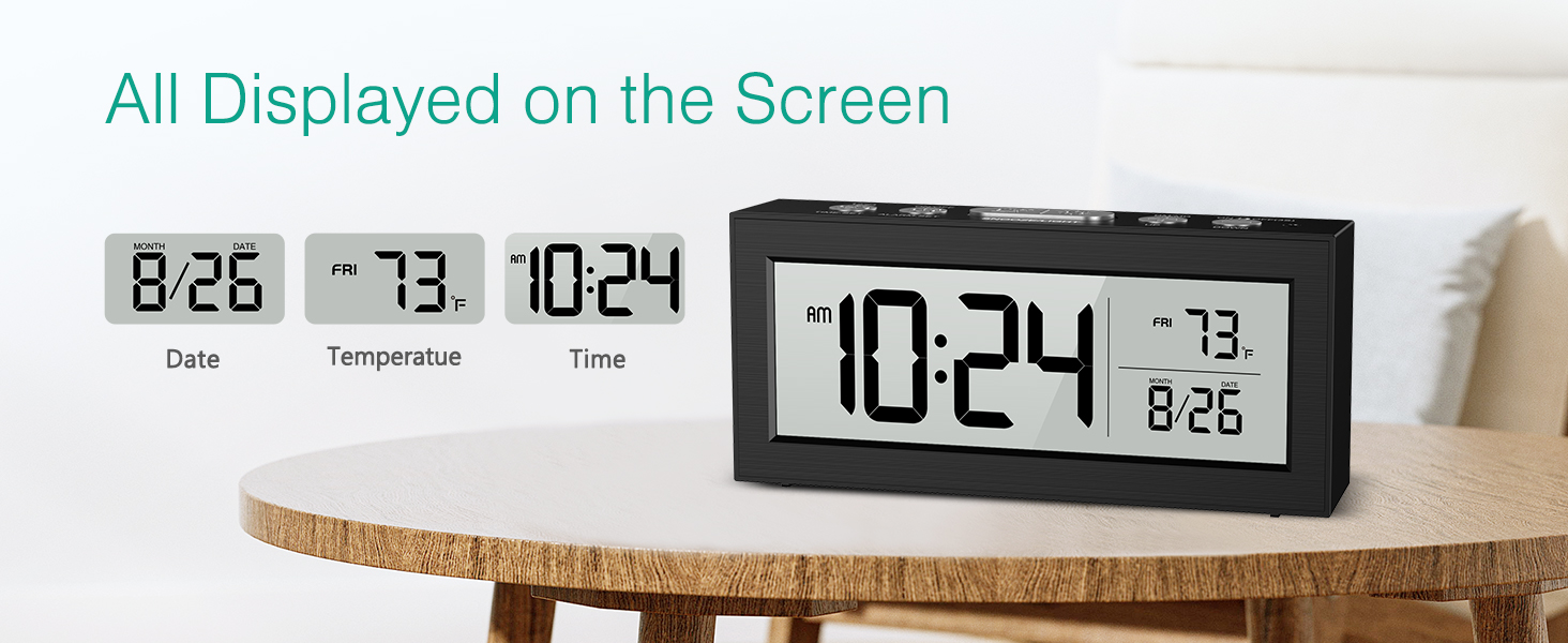 Battery Operated Digital Clock, Digital Alarm Clocks for Bedrooms