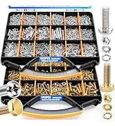 Bemaka Nuts and Bolts Assortment Kit - Phillips Pan Head & Grade 8.8 Bolts | 3334Pcs 39 Sizes SAE...