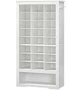HOOBRO Tall Shoe Cabinet, 9 Tier Shoe Storage Cabinet, Freestanding Wooden Shoe Cabinet Organizer...