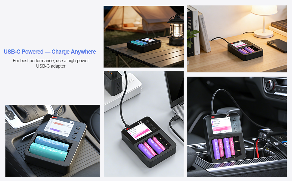 aa aaa battery charger with usb c