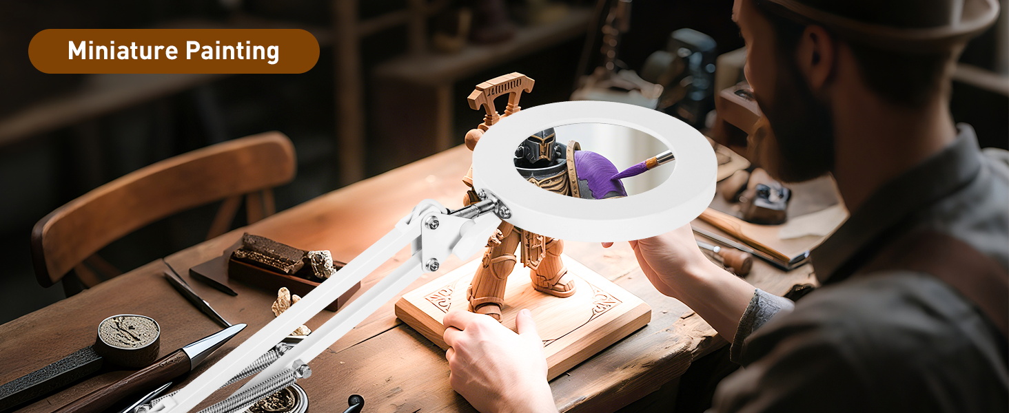 magnifying light crafting embroidery miniature painting reading small print soldering repair nailing