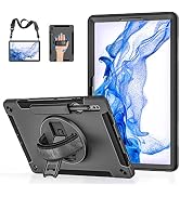 Case for Samsung Galaxy Tab S8 Plus 2022 : 3 Layer Rugged Military Grade Shockproof Case for Tab ...