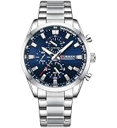 FANMIS Mens Luxury Watches Business Chronograph Dress Waterproof Leather Strap Analog Quartz Wris...