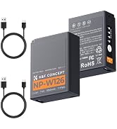 K&F CONCEPT NP-W126 NP-W126S Battery USB-C Battery with LED Indicator | Fully Decoded Compatible ...