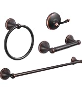 AGKXHDEC 4-Piece Bathroom Hardware Set: Oil-Rubbed Bronze Bathroom Accessory Set, Towel Bars,Towe...