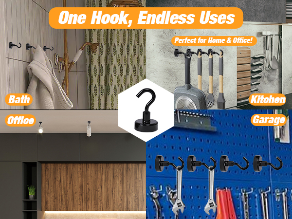 Magnetic Hooks 20 Pack - 30LB Heavy Duty Cruise Ship Essentials