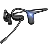 JabNecter Open Ear Headphones with Mic, Wireless Headset with Noise Canceling Mic & Mute Button, ...