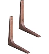 Uonlytech 2pcs Triangular Wall Panel Flower Stand Wooden Shelf Brackets for Shelves and Brace L-S...