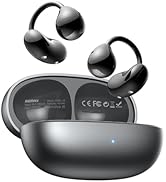 LazyGoose Open Ear Bone Conduction Headphones Bluetooth 6.0 Wireless Clip On Earbuds Charging Cas...