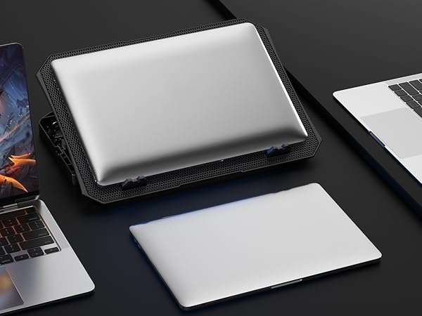 Ergonomic laptop cooling pad