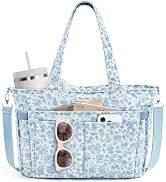 Bagstellar Corduroy Tote Bag for Women, 17 Pockets Laptop Work Tote Bag Lightweight Teacher Nurse...