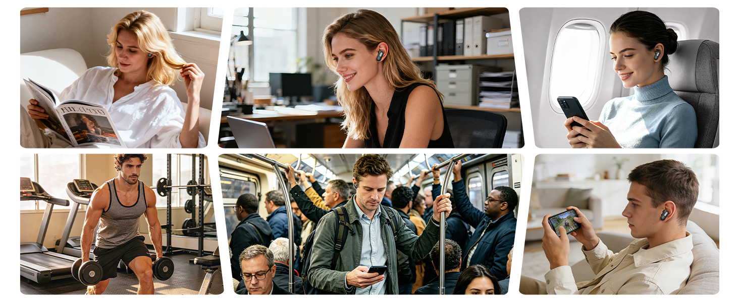 Ideal for commutes, workouts, cafes, conference rooms, gaming, and listening to music on flights.