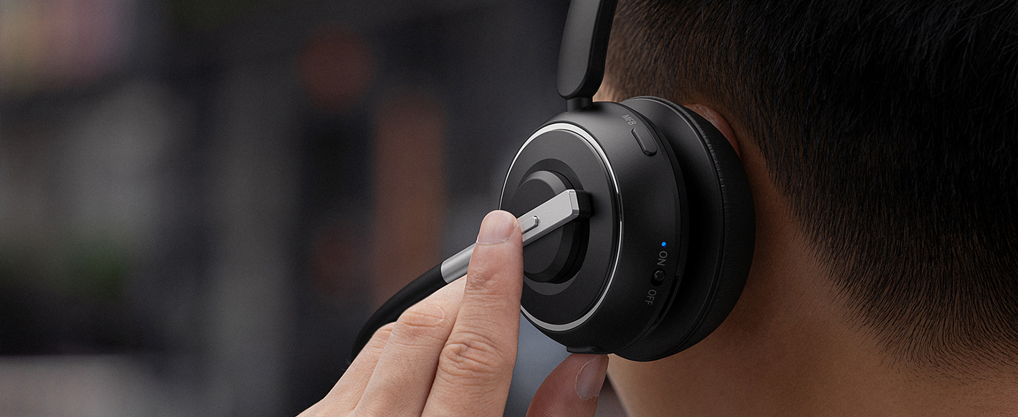 headset for computer with microphone for work wireless office headset hands free phone headset