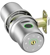 ThorBolt Fingerprint Door Knob Lock with Keypad Biometric Door Knob Auto-Lock 4* AAA Alkaline Bat...