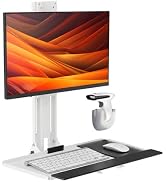 Mount Plus MED01 Medical Monitor and Keyboard Wall Mount For 17" to 32" Display with Height Adjus...