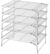 Herogo 5-Tier 15" x 10" Cooling Rack, Stainless Steel Baking Rack for Cookies, Cupcakes, and Past...
