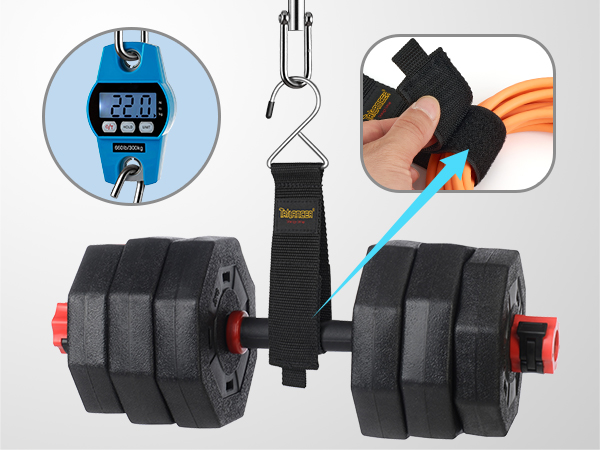 Hook-and-Loop Storage Straps with Metal Hook