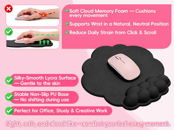 mouse pad with wrist rest