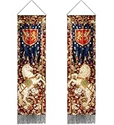 PRESSINART 2Pcs 2 Styles Horse and Lion Tapestry Vertical Vintage 51x13 Inch Aesthetic Long Narro...