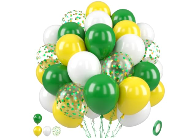 yellow green balloons