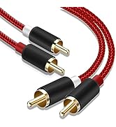 Goalfish RCA Cable, 2-Male to 2-Male RCA Audio Cord Stereo Subwoofer Cable [2Pack, Hi-Fi Sound, S...
