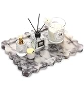 Scalloped Marble Decorative Tray,Luxury Natural Calcutta Stone Bathroom Vanity Tray, Dresser Top ...