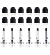 ChaoQ 12Pcs Rubber Tips 0.26inch and 6 Pcs Transparent Stylus Disc for Stylus Pens, High Sensitiv...