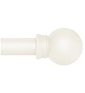 ivory white curtain rod