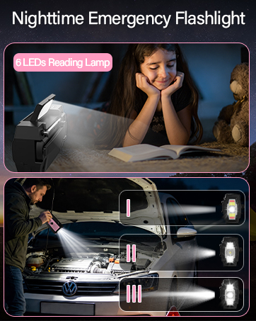 emergency flashlight radio solar crank