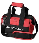 TRADESAFE Lockout Tagout Bag for Loto Devices - Polyester Canvas Lock Out Tag Out Kit Bag, Heavy ...