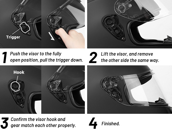 Replace the visor