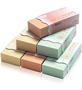 M&G 6 Pcs Pencil Erasers, Assort Color Rectangular Erasers, Writing Erasers for School Office, Ar...